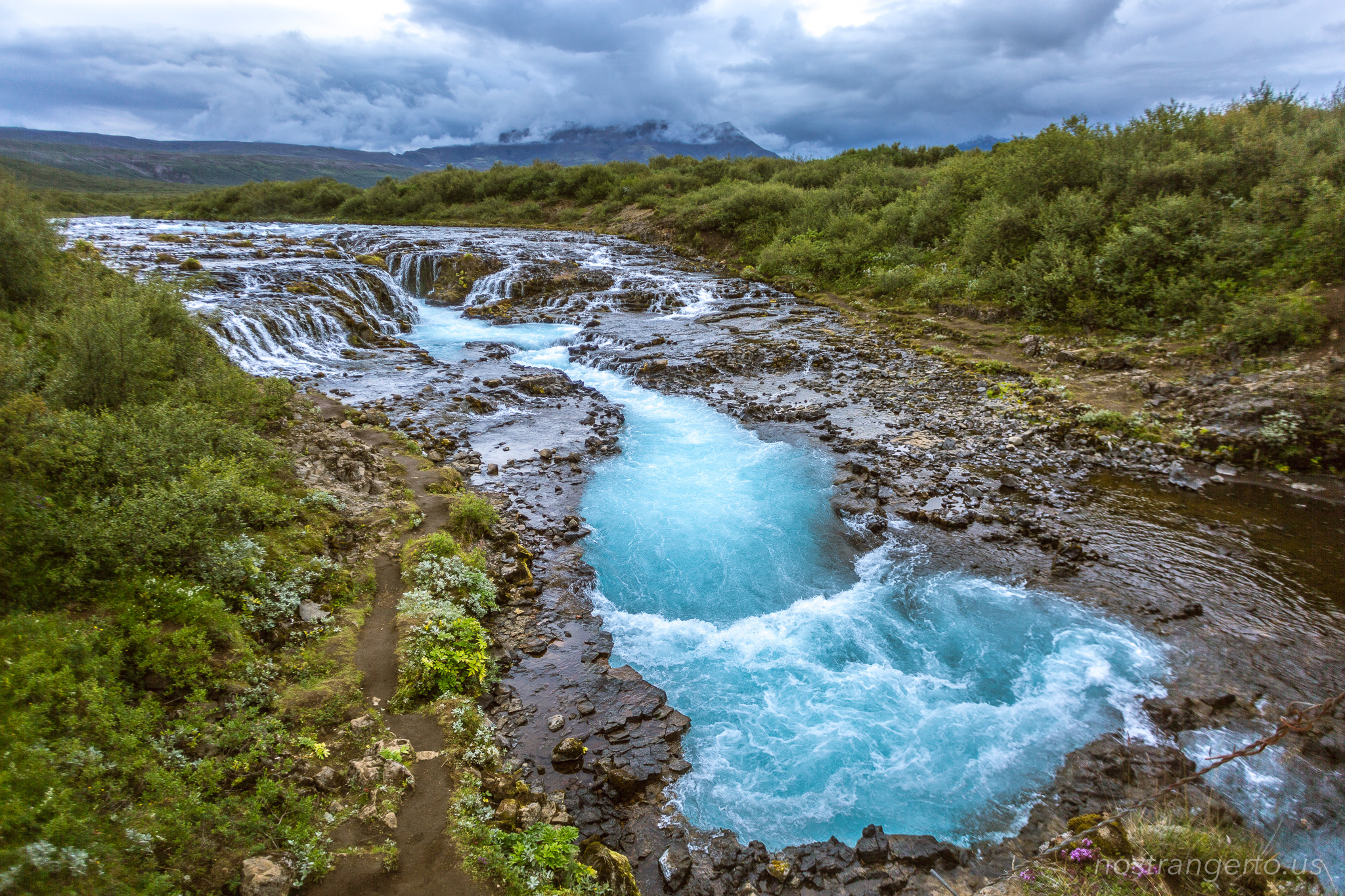 Iceland Brúarfoss Falls
