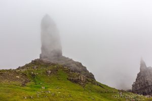 Old Man Storr peaking behind another cloud