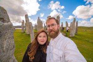 About 5 millennia ago, people in Scotland raise giant stones in Callanish, 9 years ago @julietter and I were married, in 50 years we harness the power of the stones to return to photobomb ourselves.