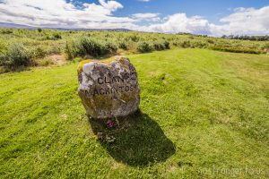 These two stones mark the length of the mass grave for the Clan Mackintosh after the Battle of Culloden.